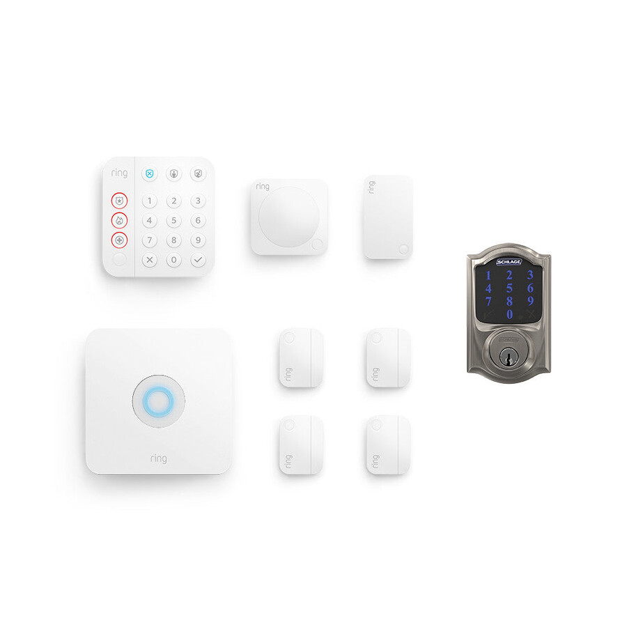 alarmsysteemset 8-delig schlage smart lock deurslotset